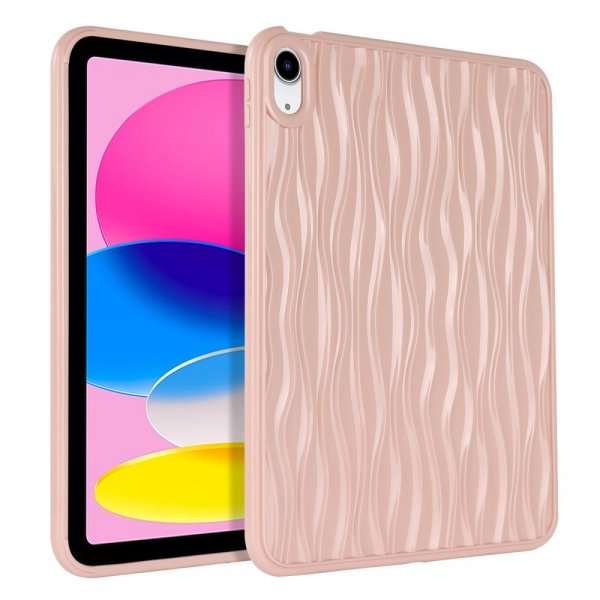 iPad 10.9 (gen 10) Kuori Aaltorakenne Vaaleanpunainen