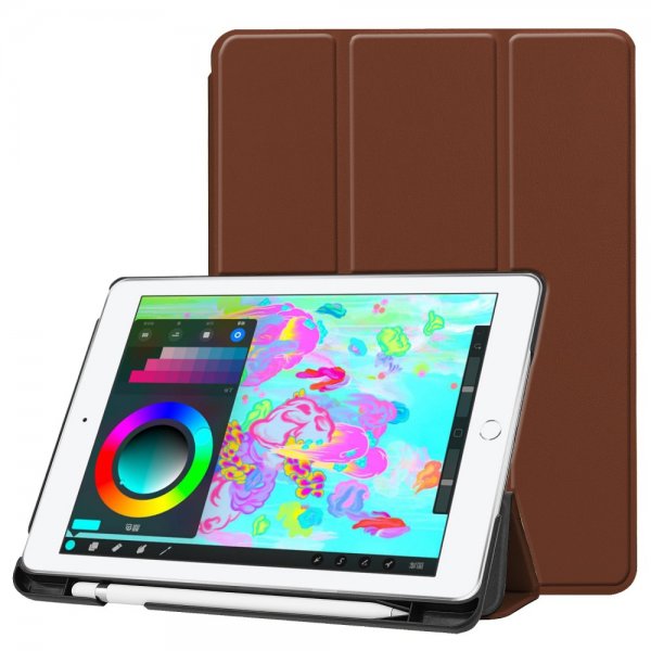 iPad 9.7 Taitettava Smart Suojakotelo Stativ Pennfack Ruskea
