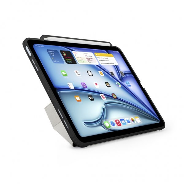 iPad Air 13 (M2/M3) Kotelo Origami No3 Pencil Case Musta