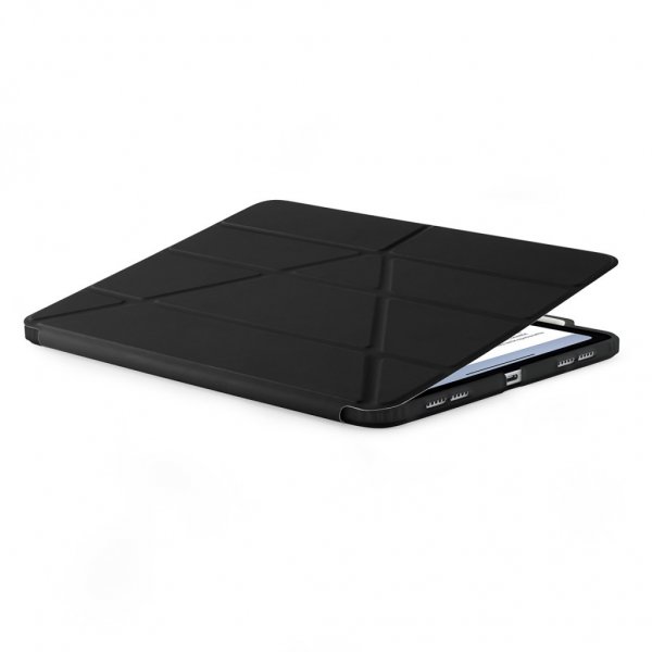 iPad Air 13 (M2/M3) Kotelo Origami No3 Pencil Case Musta