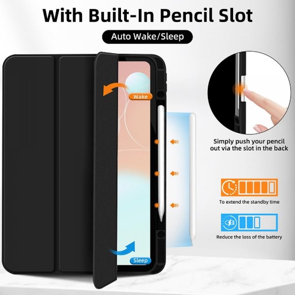 iPad Air 13 (M2/M3) Kotelo Folio Case Basic Musta