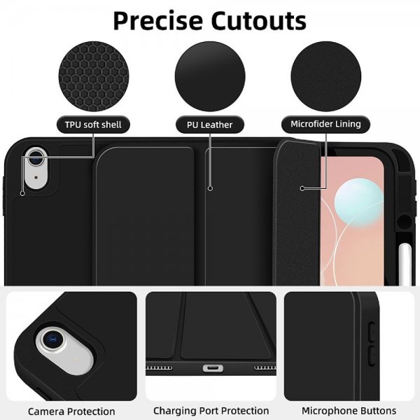 iPad Air 13 (M2/M3) Kotelo Folio Case Basic Musta