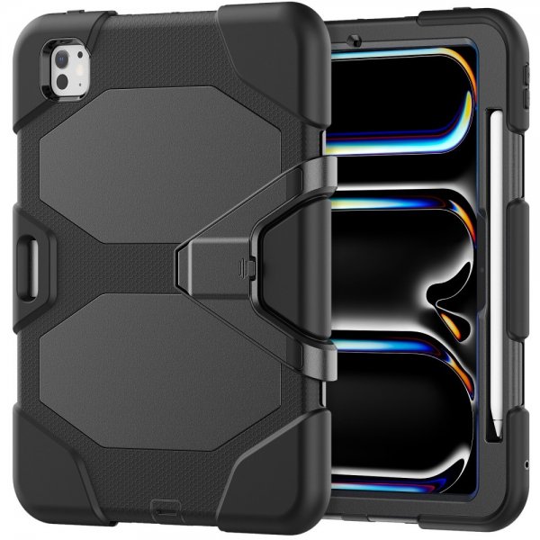 iPad Pro 11 (M4/M5) Kuori Heavy Duty Armor Musta