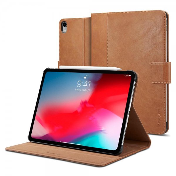 iPad Pro 12.9 2018 Kotelo Stand Folio Ruskea