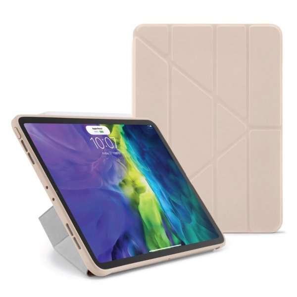 iPad Air 10.9 2020/2022 Kotelo Origami Vaaleanpunainen