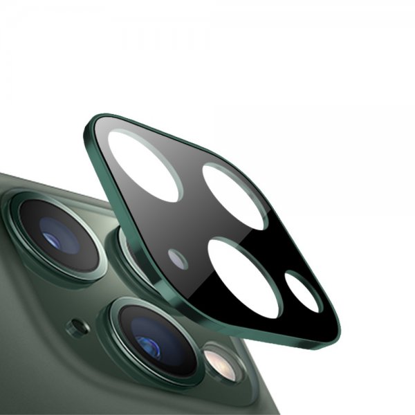 iPhone 11 Pro/Pro Max Kameran linssinsuojus Karkaistua Lasia Metalli Vihreä