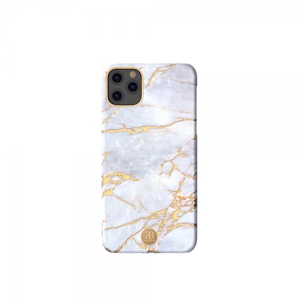iPhone 11 Suojakuori Jade Style Stone Series Valkoinen Keltainend