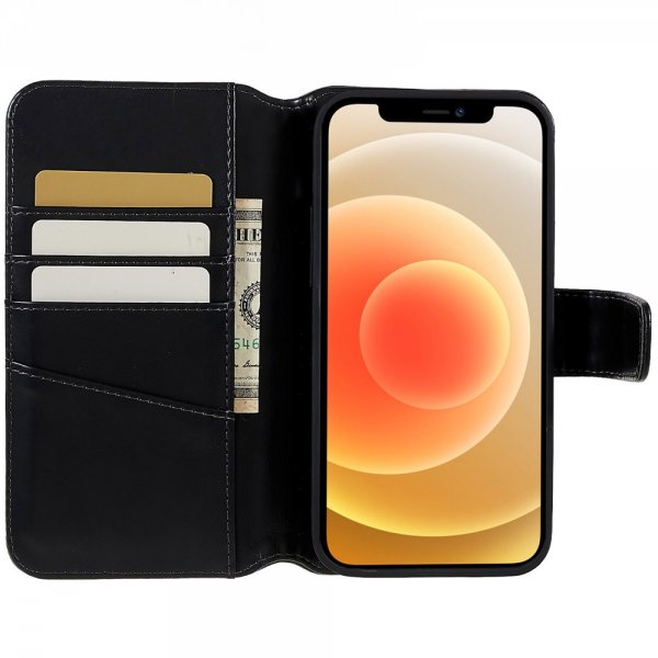 iPhone 12/iPhone 12 Pro Kotelo MagLeather Raven Black