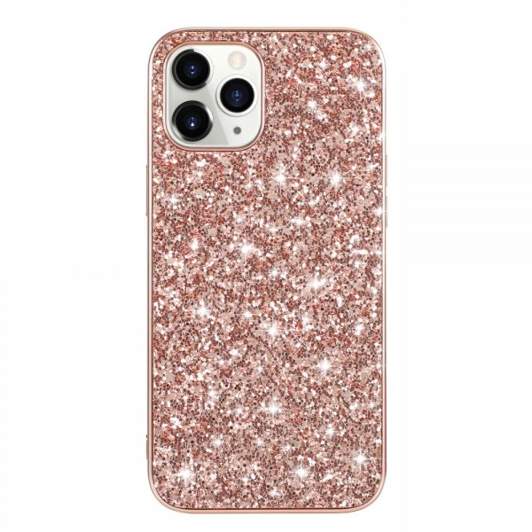 iPhone 12/iPhone 12 Pro Skal Glitter Roseguld