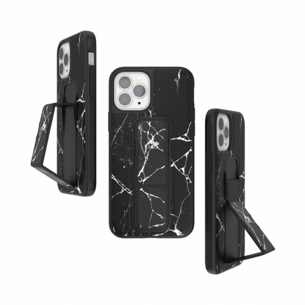 iPhone 12/iPhone 12 Pro Kuori GripCase Marble Musta