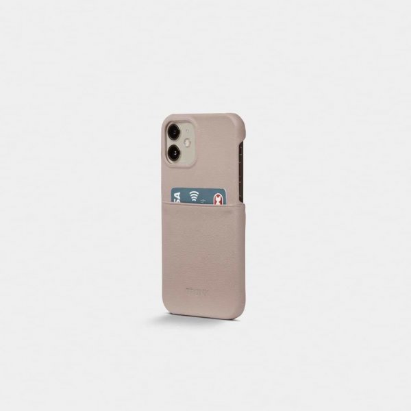 iPhone 12/iPhone 12 Pro Kuori Leather Backcover Rose