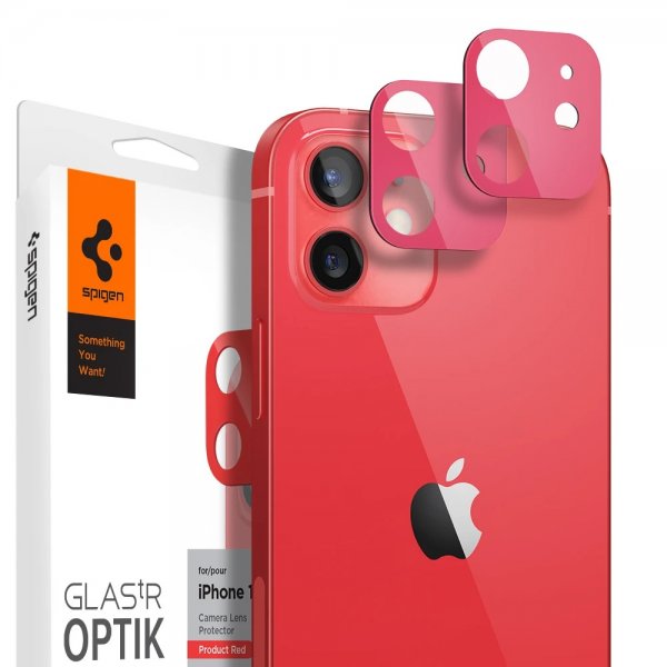 iPhone 12 Kameran linssinsuojus Glas.tR Optik 2 kpl Product Red