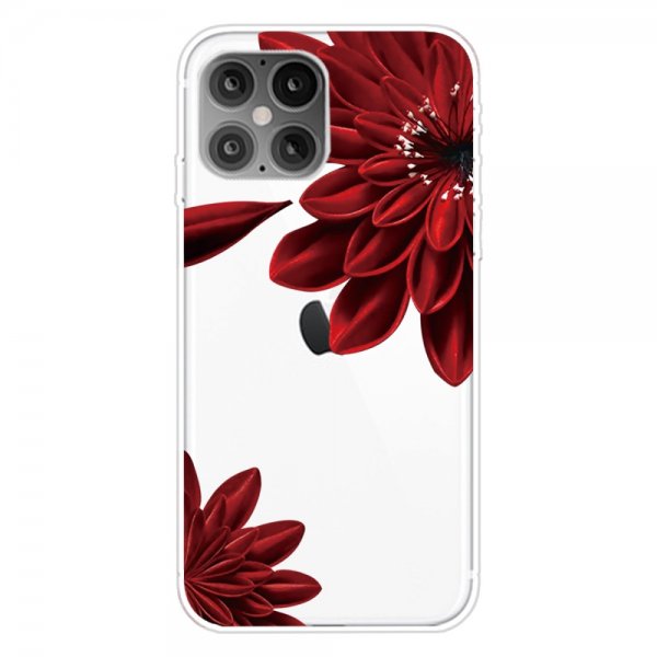 iPhone 12/iPhone 12 Pro Suojakuori Aihe Punainen Kukat