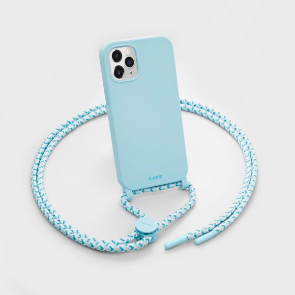 iPhone 12 Mini Kuori HUEX PASTELS Necklace Baby Blue