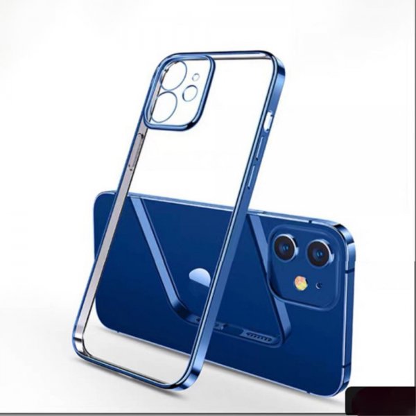 iPhone 12 Mini Suojakuori Pinnoitettu reuna Sininen