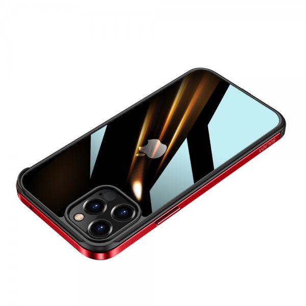 iPhone 12 Mini Suojakuori Läpinäkyvä takaosa Punainen