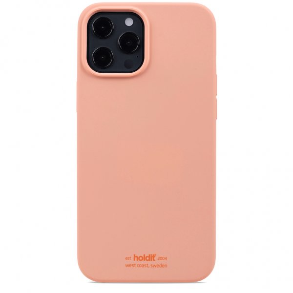 iPhone 12 Pro Max Kuori Silikoni Pink Peach