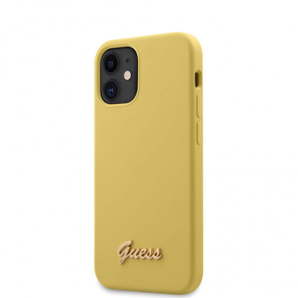 iPhone 12 Mini Suojakuori Metal Logo Keltainen