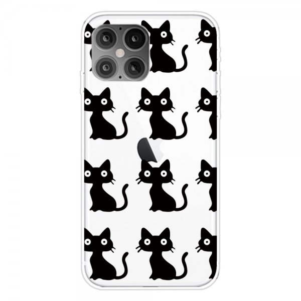 iPhone 12 Mini Suojakuori Aihe Mustaa Kissa