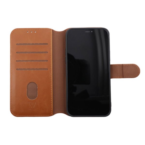 iPhone 12/iPhone 12 Pro Kotelo Detachable Wallet Case Ruskea