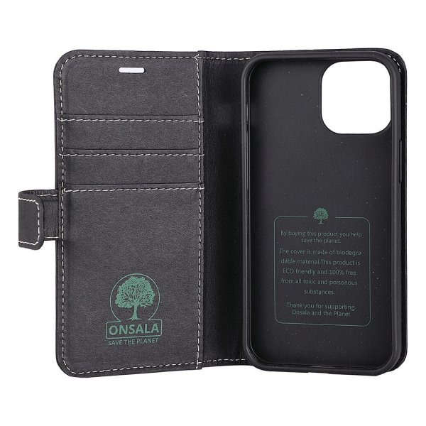 iPhone 13 Mini Kotelo ECO Wallet Musta