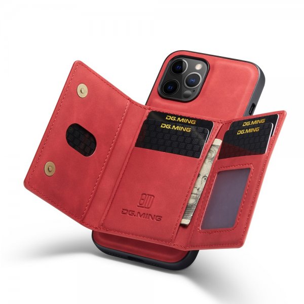 iPhone 13 Mini Kuori M2 Series Irrotettava Korttipidike Punainen