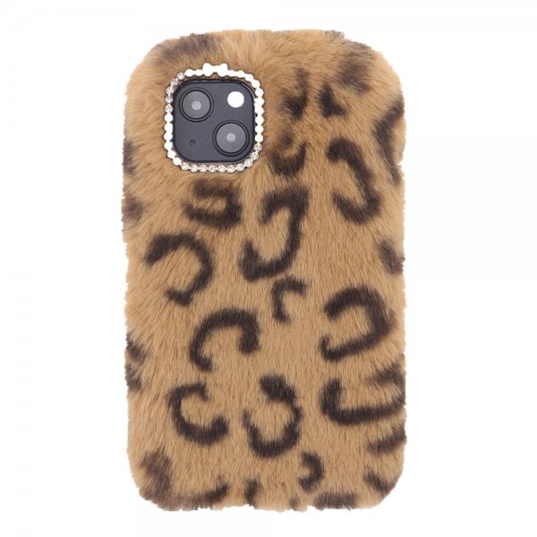 iPhone 13 Mini Kuori Pehmo Leopardi Kuvio Ruskea