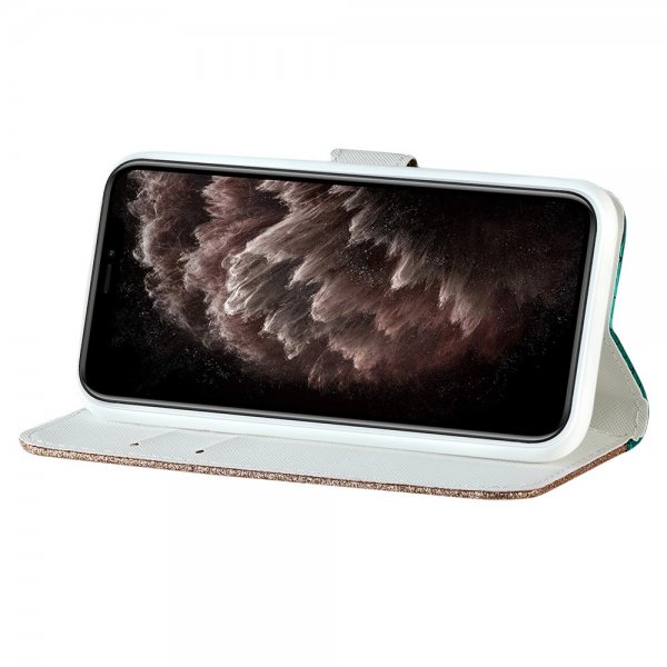 iPhone 13 Pro Kotelo Krokotiilikuvio Glitter Vihreä