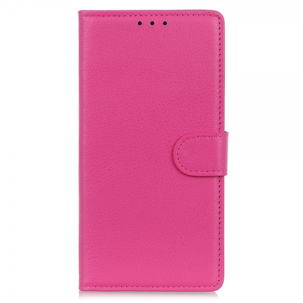 iPhone 13 Pro Kotelo Litchi Magenta