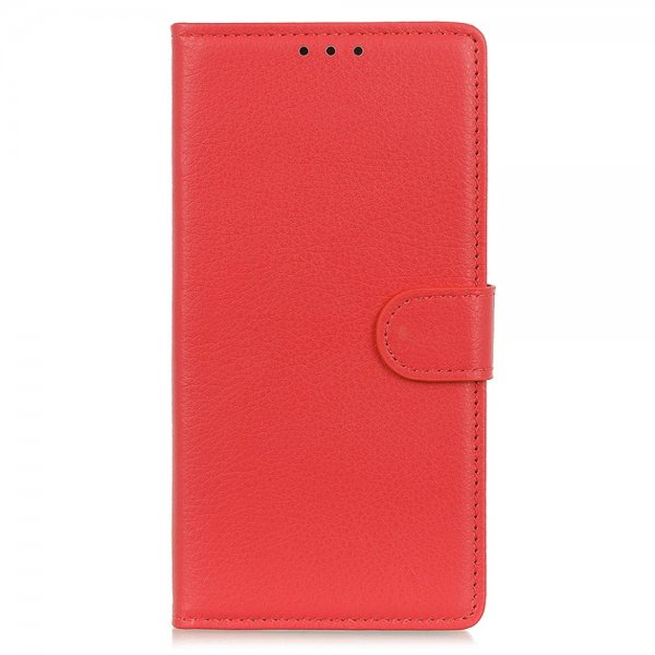 iPhone 13 Pro Kotelo Litchi Punainen