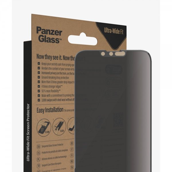 iPhone 13 Pro Max/iPhone 14 Plus Näytönsuoja Ultra-Wide Fit Privacy EasyAligner