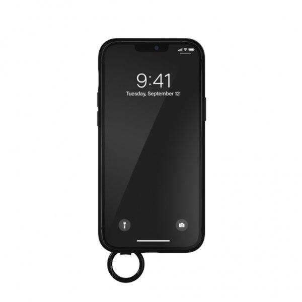 iPhone 13 Pro Max Kuori Hand Strap Case Musta
