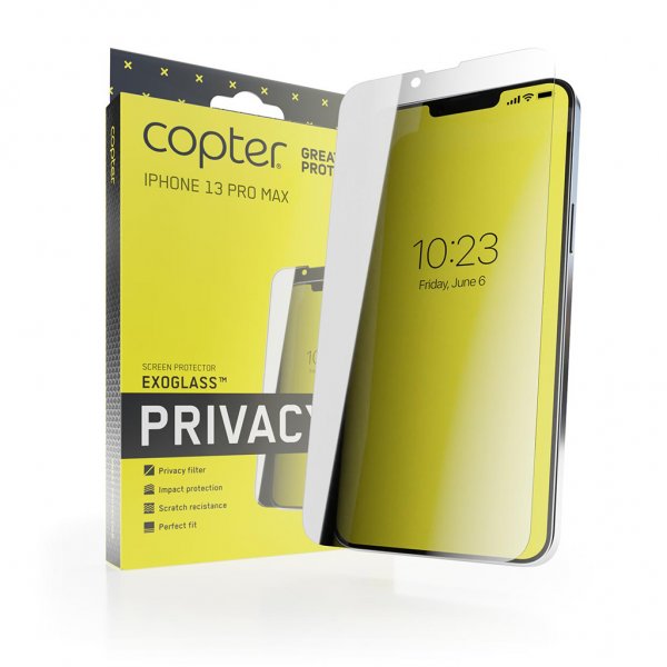 iPhone 13 Pro Max Näytönsuoja Exoglass Flat Privacy