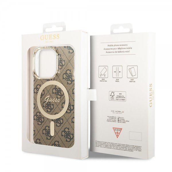 iPhone 13 Pro Kuori 4G Pattern MagSafe Ruskea
