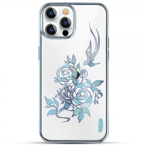 iPhone 13 Pro Kuori Kukkakuvio Sininen