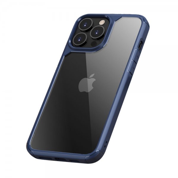 iPhone 13 Pro Kuori Läpinäkyvä takaosa Iskunkestävä Sininen