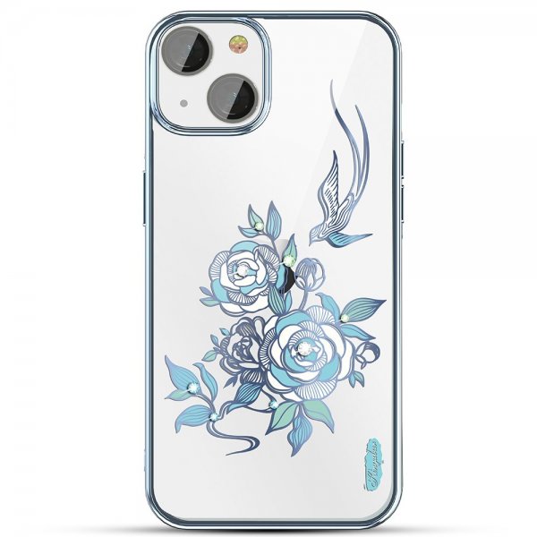 iPhone 13 Kuori Kukkakuvio Sininen