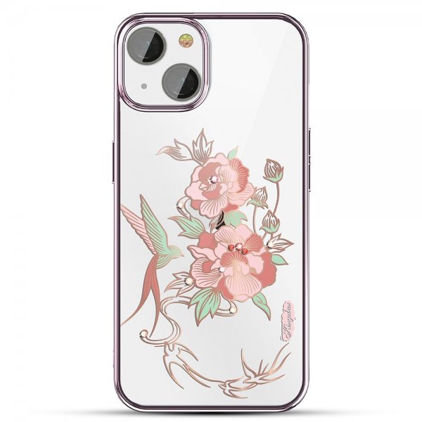iPhone 13 Kuori Kukkakuvio Vaaleanpunainen