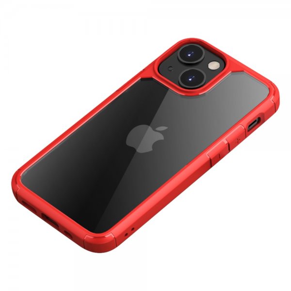 iPhone 13 Kuori Läpinäkyvä takaosa Punainen