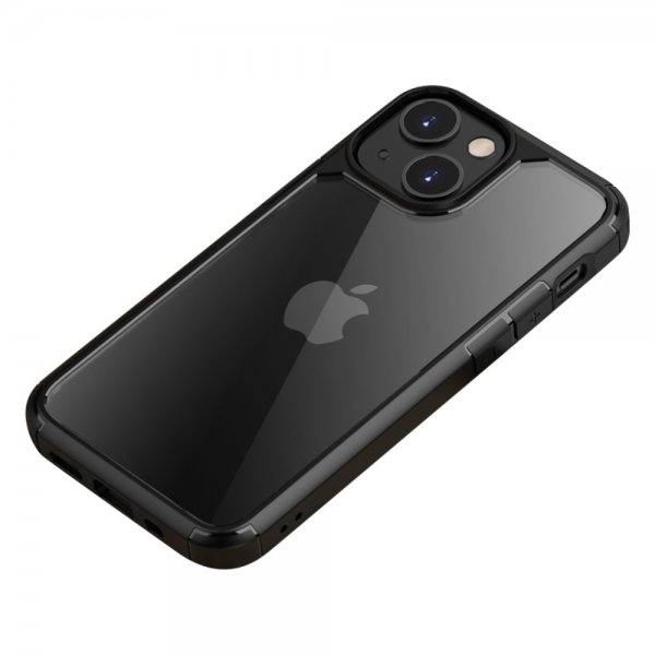 iPhone 13 Kuori Läpinäkyvä takaosa Musta
