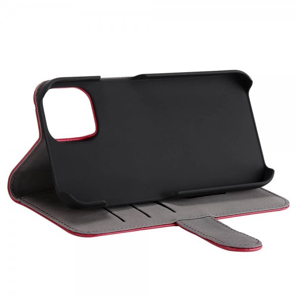 iPhone 13/iPhone 14 Kotelo Korttitaskulla Punainen