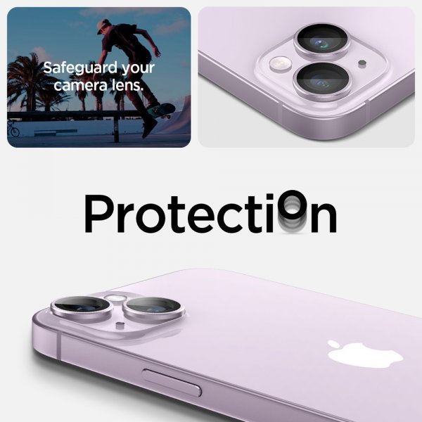 iPhone 14/iPhone 14 Plus Kameran suoja GLAS.tR EZ Fit Optik Pro Violetti 2-pakkaus