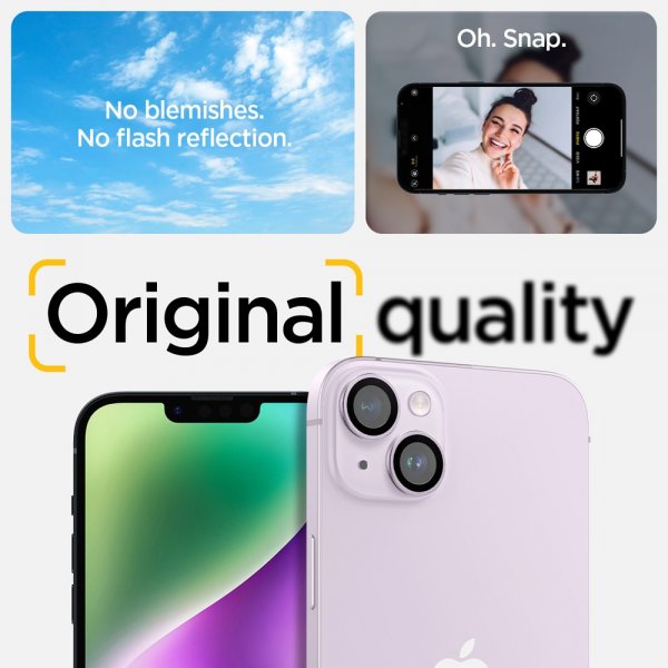 iPhone 14/iPhone 14 Plus Kameran suoja GLAS.tR EZ Fit Optik Pro Violetti 2-pakkaus