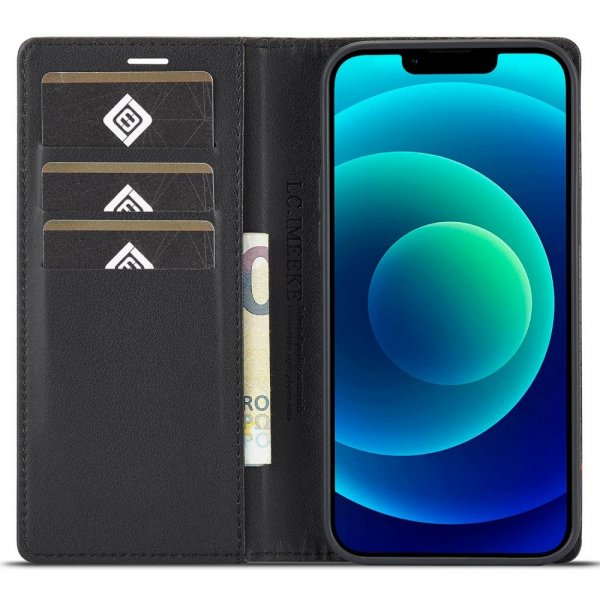 iPhone 14 Plus Kotelo Hiilikuiturakenne Punainen raita Horizontal