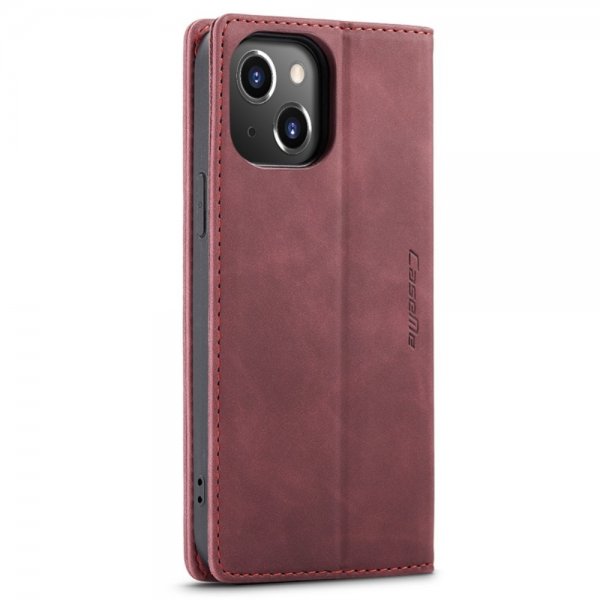 iPhone 14 Plus Kotelo Retro Flip Punainen