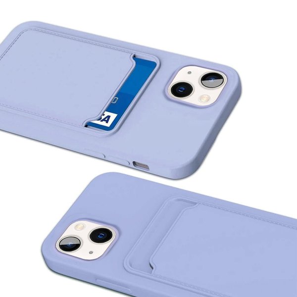 iPhone 14 Plus Kuori Korttipidike Violetti