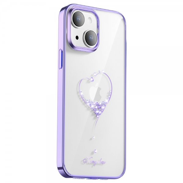 iPhone 14 Plus Kuori Sydänkuvio Violetti