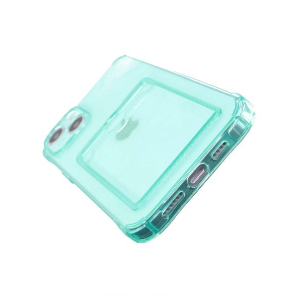 iPhone 14 Plus Kuori Korttipidike Iskunkestävä Vihreä