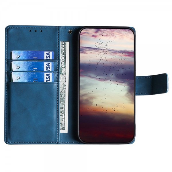 iPhone 14 Pro Kotelo Krokotiilikuvio Sininen