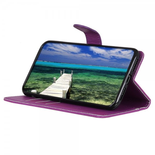 iPhone 14 Pro Kotelo Litchi Violetti